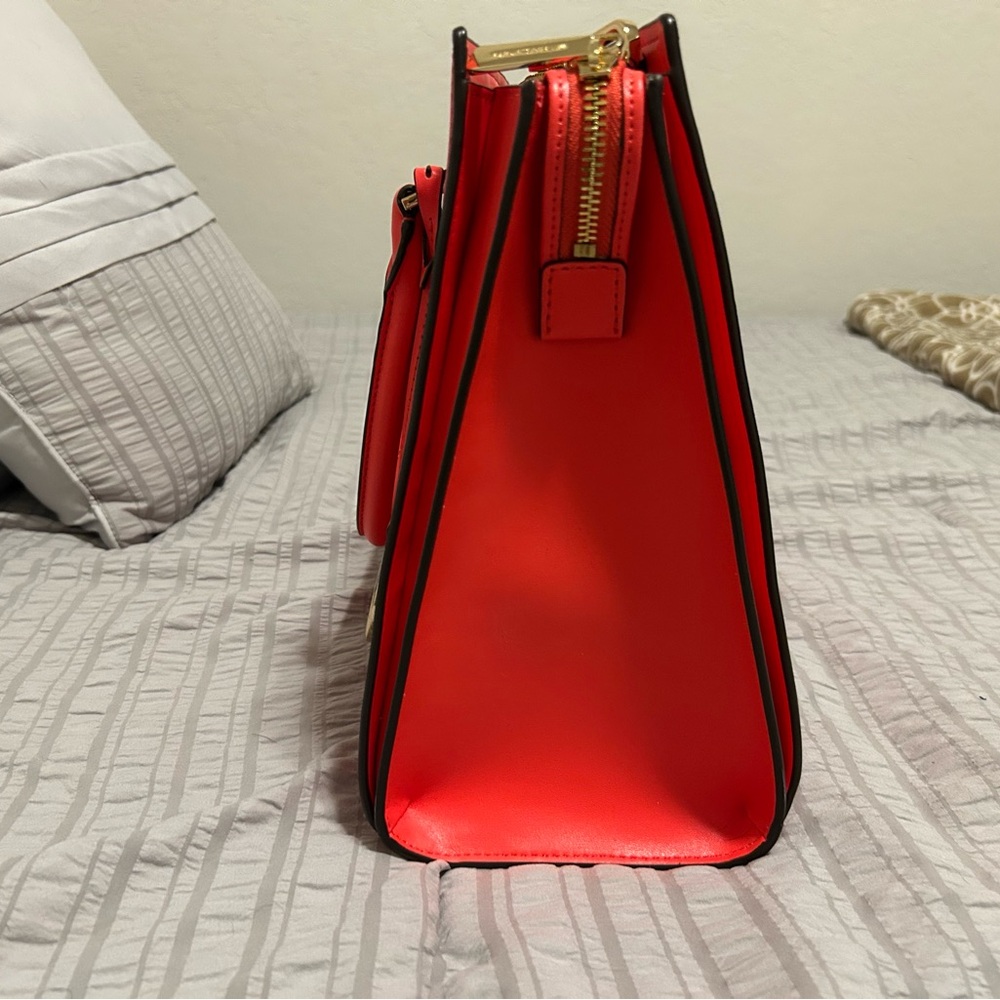 Michael Kors Red Satchel with Gold Hardware - Picture 4 of 13